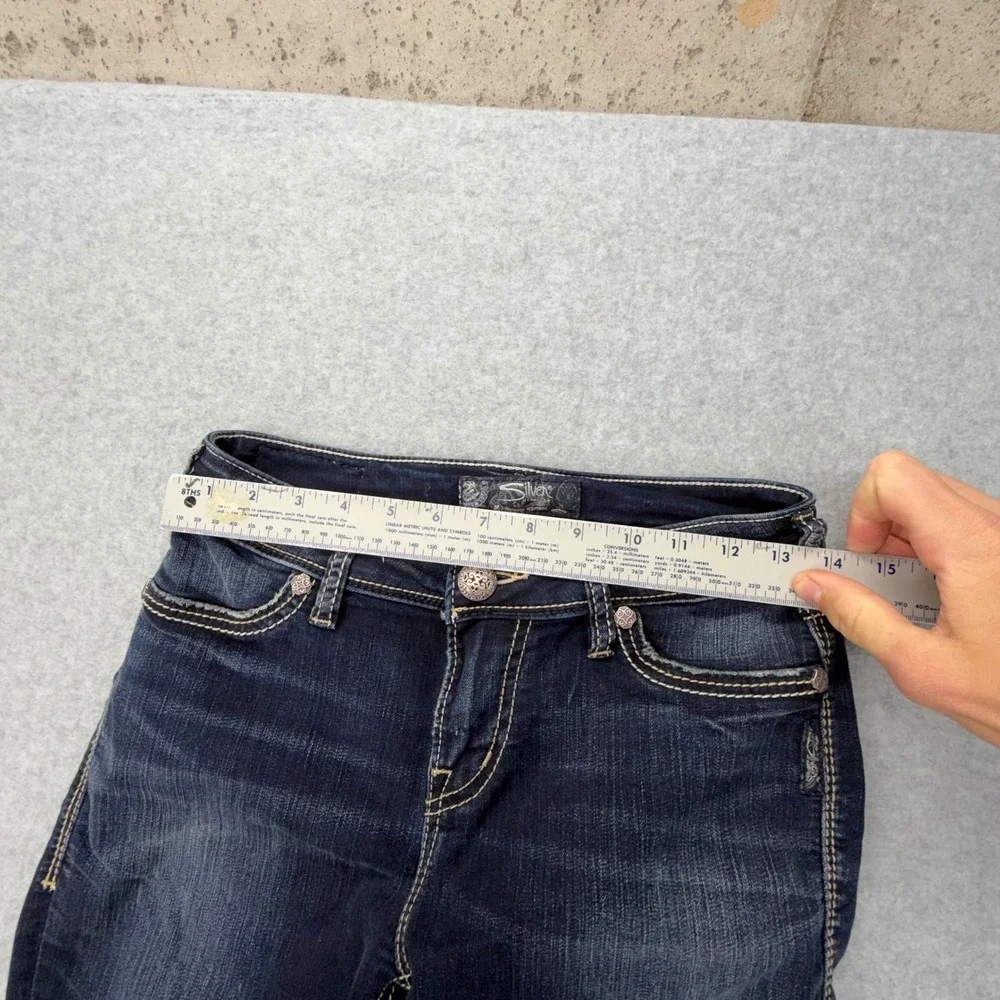 Silver Jeans‎ Co Suki High Super Skinny Dark Wash Denim Jeans W28 L31 - Picture 3 of 9